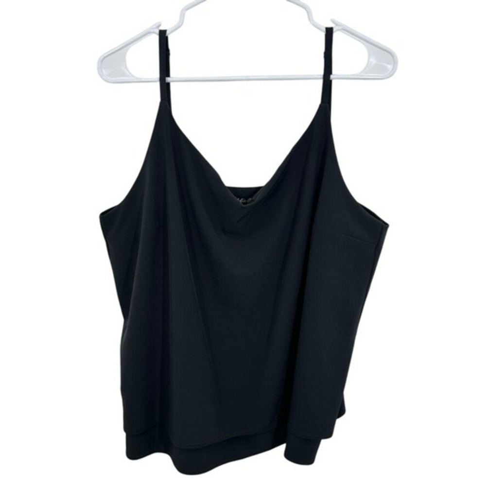Eddie Bauer Women's XL TRAVEX Black Tank Top Adjustable Straps Performance